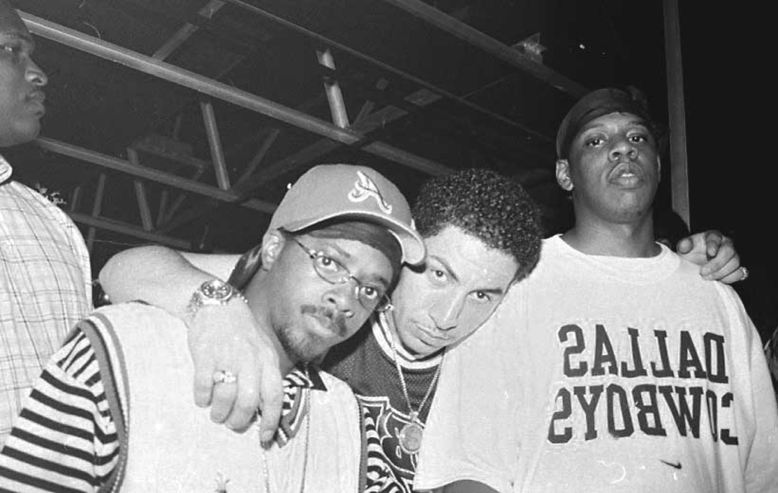 Jermaine Dupri, Kid Capri and Jay-Z in black and white, photographed by Stella Magloire